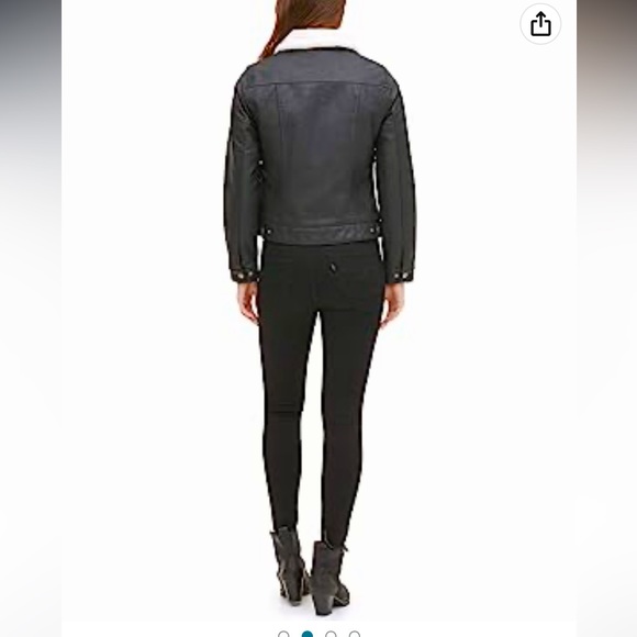 Levi's Strauss & CO Faux Leather Jacket With Removable Sherpa Collar - Picture 3 of 16